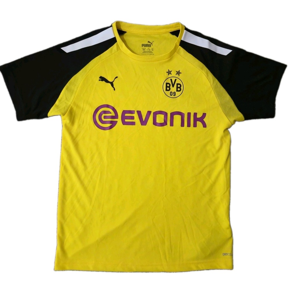 Puma Borussia Dortmund Soccer Jersey Yellow 2018-19 Home Kit Youth Size Medium